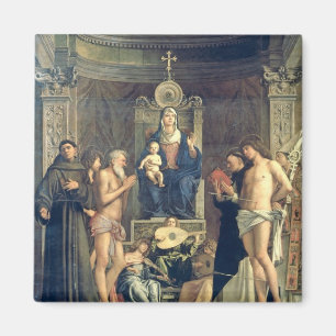 Aimant Madonna et Enfant Enthroné entre SS. Francis, J