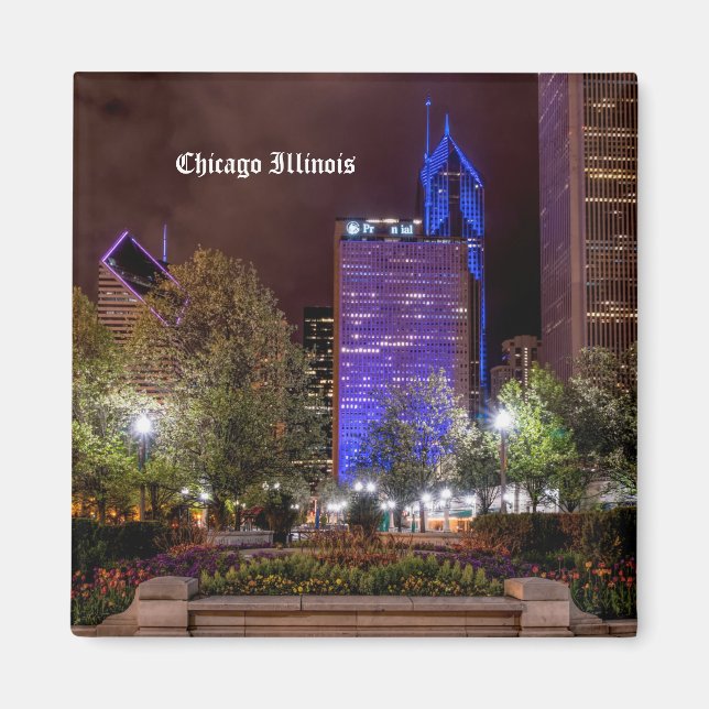 Aimant Magazine nocturne du printemps du Millennium Park (Devant)