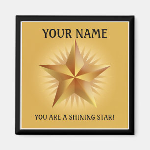 Aimant Magazine personnalisé Gold Shining Star