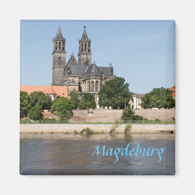 Aimant Magdeburg Elbe vue photo (Devant)