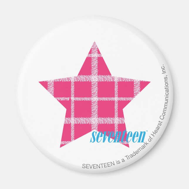 Aimant Magenta Plaid 3 (Devant)