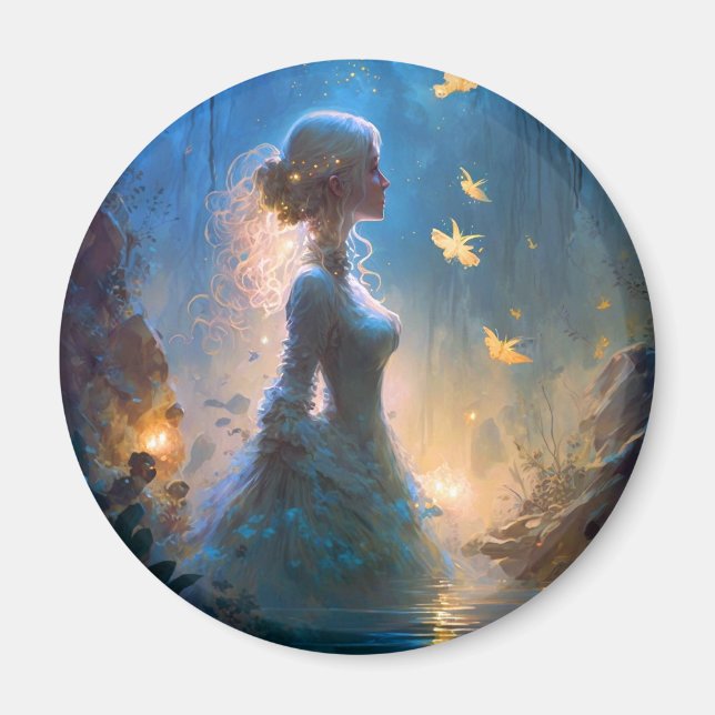 Aimant Magical Lady In Water Imaginaire Art (Devant)