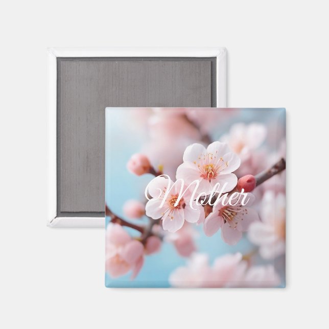 Aimant Magie de Fleur de Cerisier Rose  (Recto/Verso)