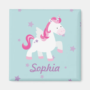 Aimant magique de licorne personnalisé par rose