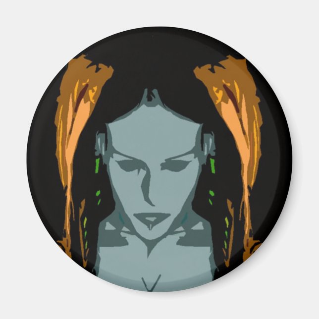 Aimant Magnat d'art vectoriel en brique numérique MB (Devant)