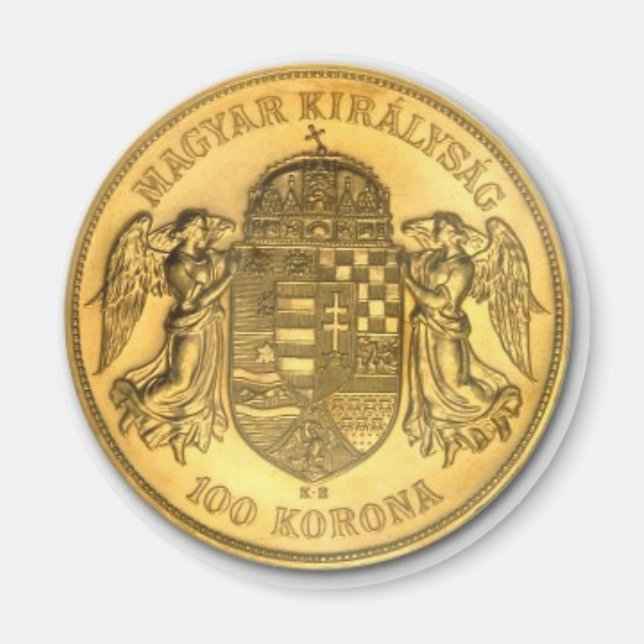 Aimant Magnat de conception de pièce Korona or hongrois (Devant)