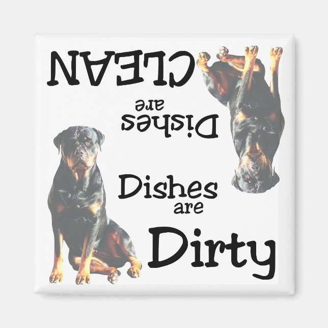Aimant Magnat de lave-vaisselle Rottweiler (Devant)