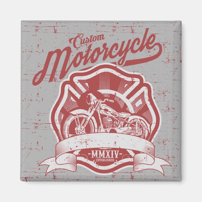 Aimant Magnat de motocyclette vintage (Devant)
