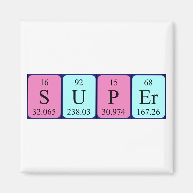 Aimant Magnat de nom de table super périodique (Devant)