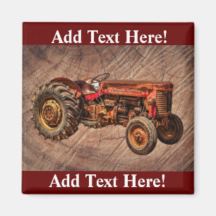 Aimant Magnat de tracteur rouge antique
