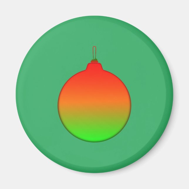 Aimant Magnat d'ornement de boule de Noël (Devant)