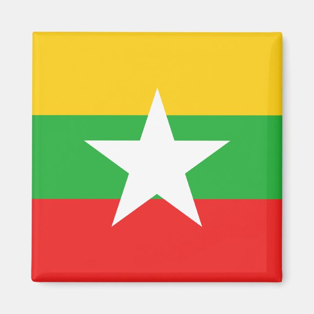Aimant Magnat du drapeau du Myanmar (Devant)