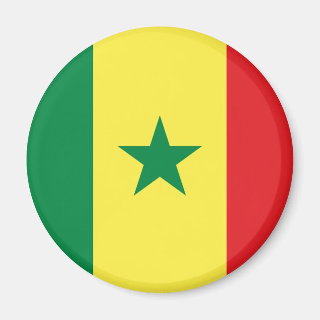Aimant Magnat du drapeau du Sénégal (Devant)