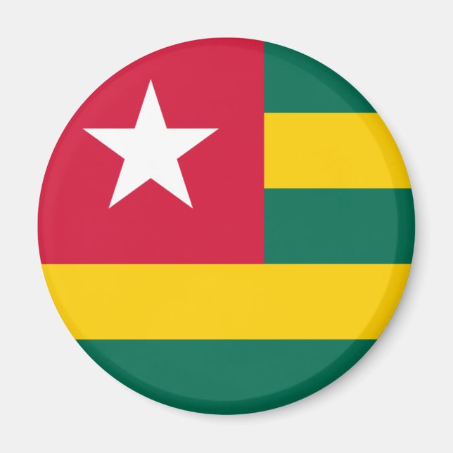 Aimant Magnat du drapeau du Togo (Devant)
