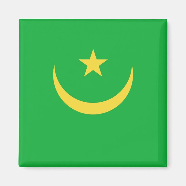 Aimant Magnat du drapeau mauritanien (Devant)
