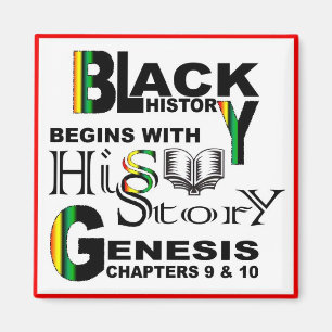 Aimant Magnet-Black History Commence avec HiStories© Red