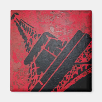 aimant magnet paris tour eiffel noir rouge moderne
