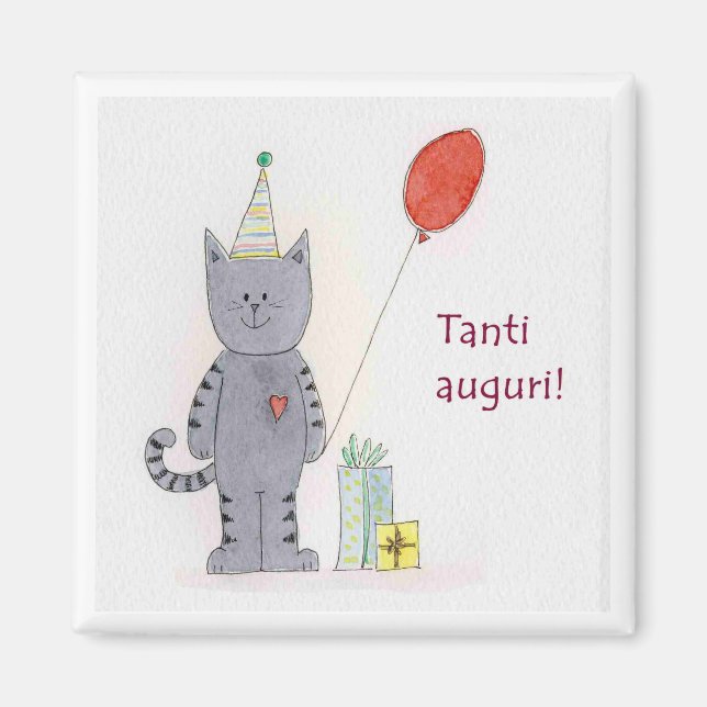 Aimant Magnete "Tanti auguri !" (Devant)