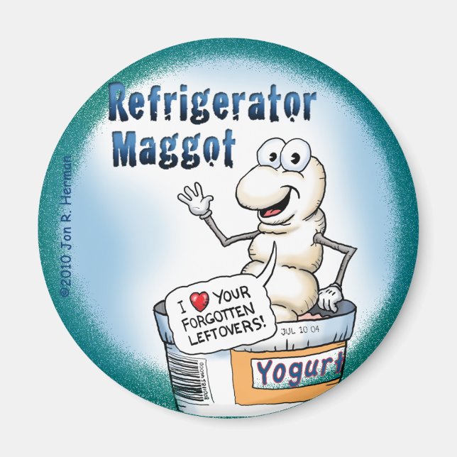 Aimant magnétique du réfrigérateur; version ronde (Devant)