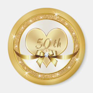 Aimant Magnifique 50ème Anniversaire favorise l'or pas ch