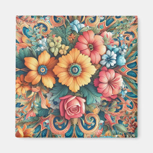 Aimant Magnifique bouquet de fleurs