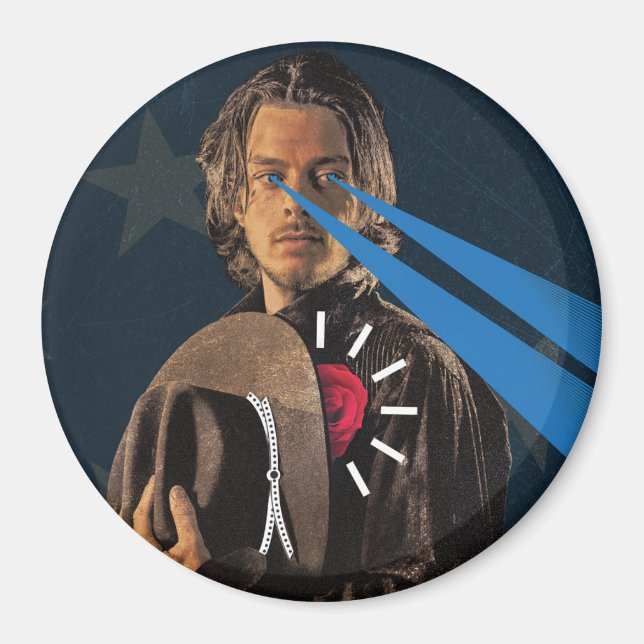 Aimant Magnifique Cowboy cherche l'aimant (Devant)