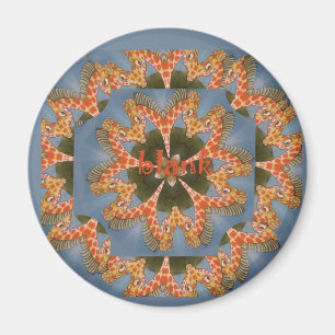 Aimant Magnifique girafe africaine coloré vierge incroyab