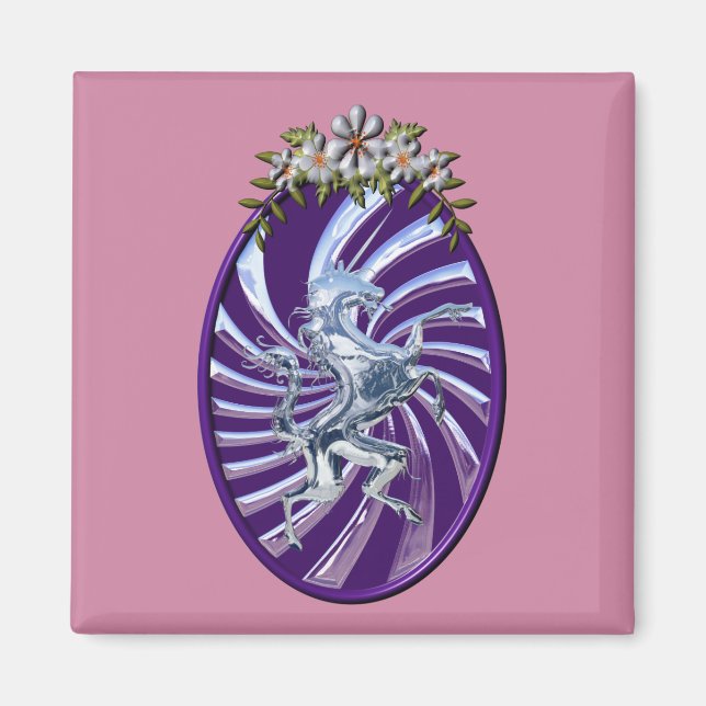Aimant Magnifique licorne mythique (Devant)