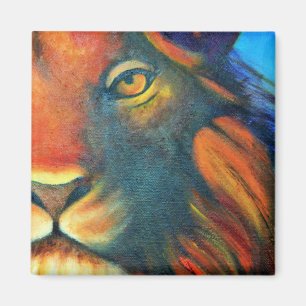 Aimant Magnifique Lion Head Portrait Regal et Fière