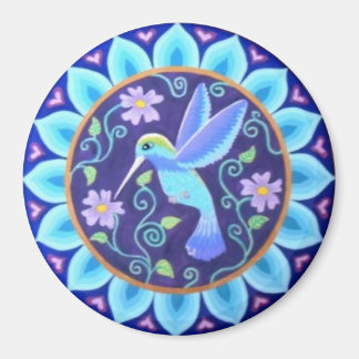 Aimant Magnifique mandala de colibri par Soozie Wray
