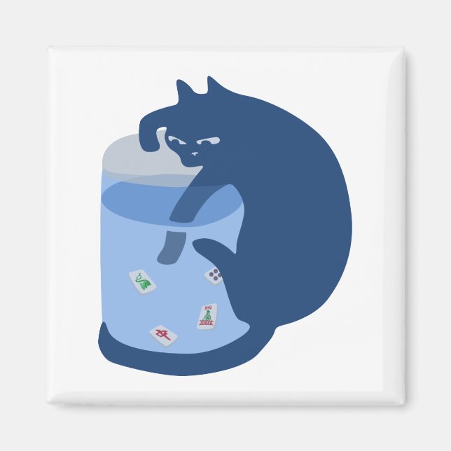 Aimant Mah Jong Cat (Devant)