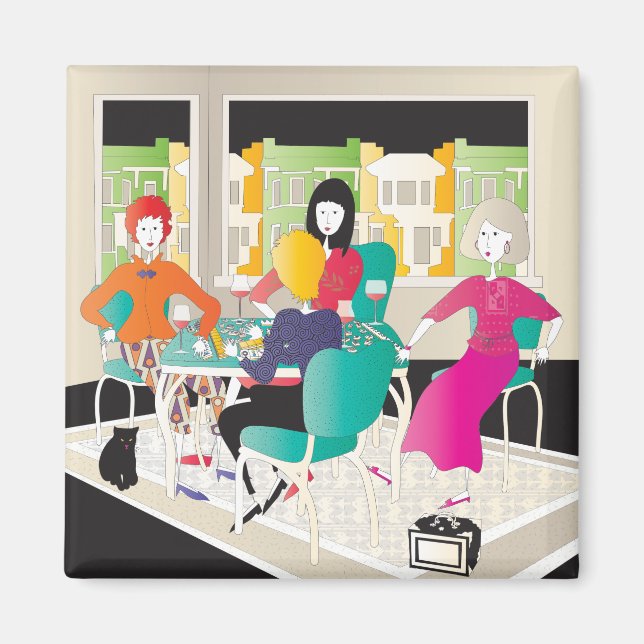 Aimant Mah Jongg Mahj Night2 (Devant)