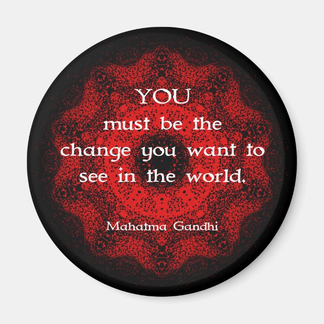 Aimant Mahatma Gandhi Sagesse Dire action (Devant)