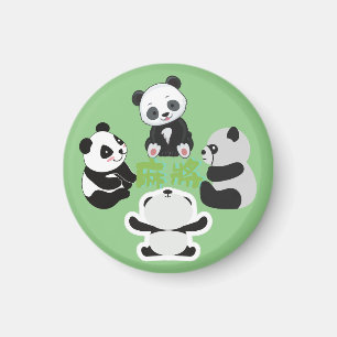 Aimant Mahjong Panda Cute Funny