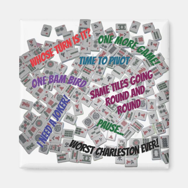 Aimant Mahjong Sayings Beverage Coaster (Devant)