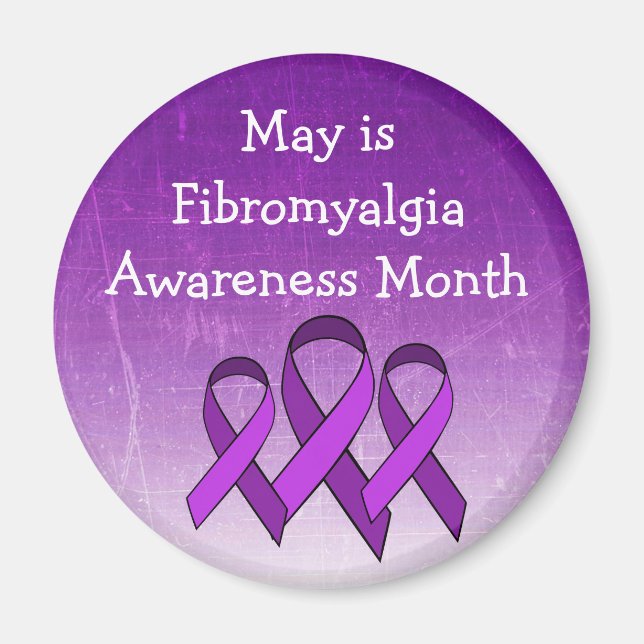 Aimant Mai est Fibromyalgie Mois de sensibilisation Magne (Devant)