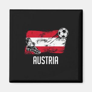 Aimant Maillot à drapeau d'Autriche Équipe de football au