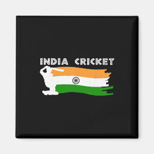 Aimant Maillot de cricket d'Inde avec cadeau de drapeau i