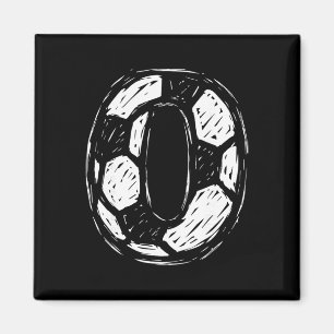 Aimant Maillot de foot Numéro 0 Croquis de foot Ll Style 