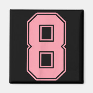 Aimant Maillot de joueur rose numéro 8 Uniforme #8