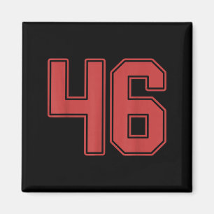 Aimant Maillot Numéro 46 Rouge Joueur Uniforme #46