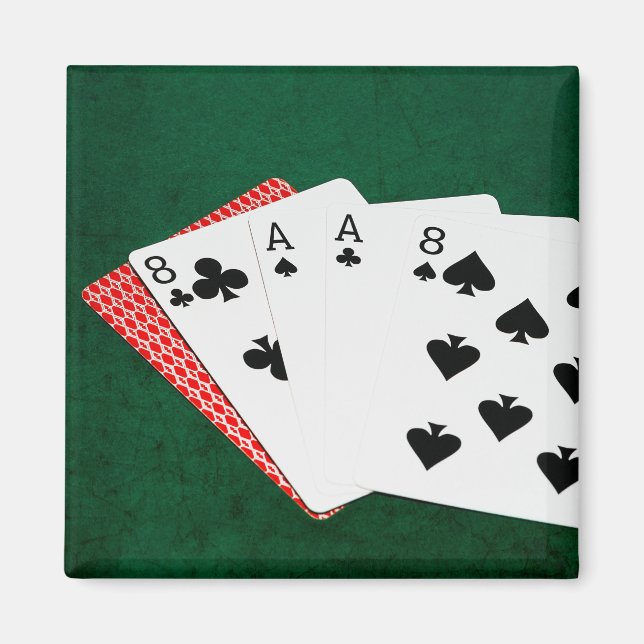 Aimant Mains de poker - Mains de l'homme mort (Devant)