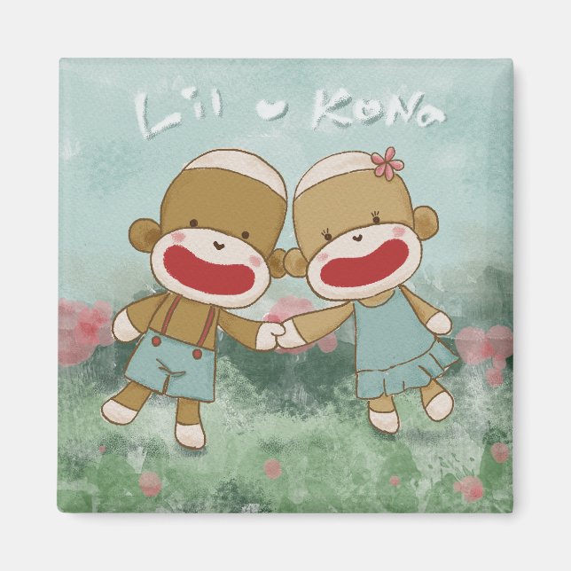 Aimant Mains de vacances Lil & Kona (Devant)