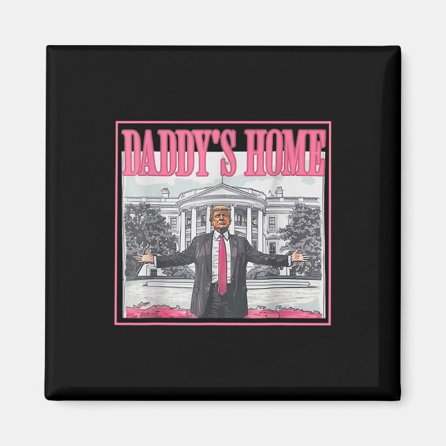 Aimant Mains larges devant la Maison de Papa Blanc Pi (Devant)