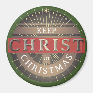 Aimant Maintenez le Christ dans l'aimant de Noël