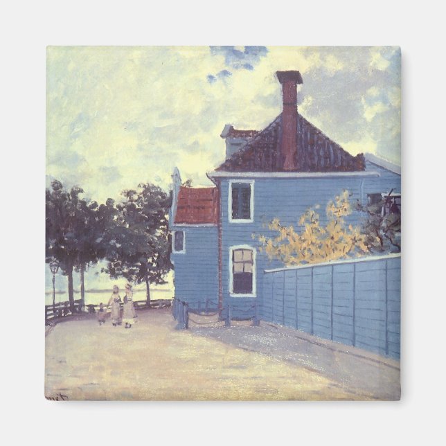 Aimant Maison bleue à Zaandam par Claude Monet (Devant)