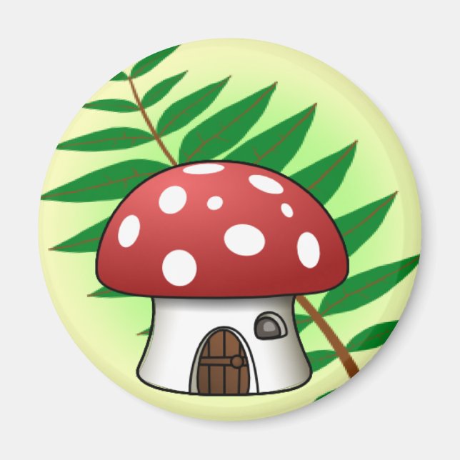 Aimant Maison de champignons (Devant)