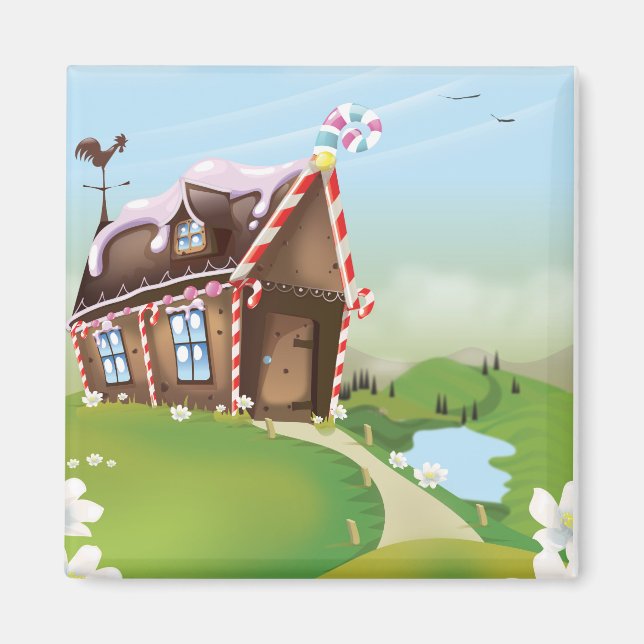 Aimant Maison de pain d'épices (Devant)