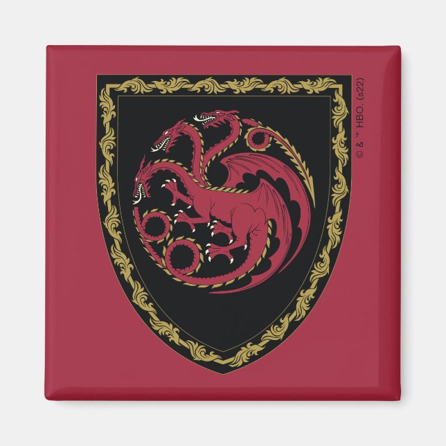 Aimant MAISON DU DRAGON | Maison Targaryen Crest (Devant)