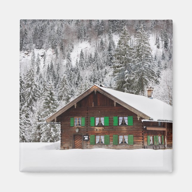 Aimant Maison traditionnelle en bois en Bavière (Devant)